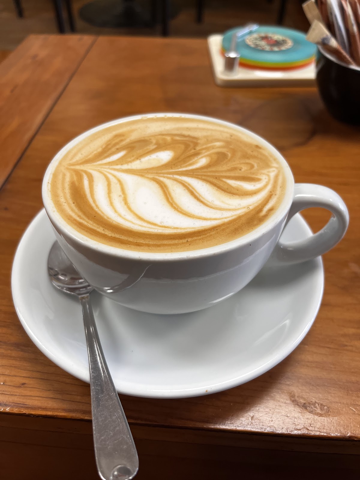 Latte art on a flat white